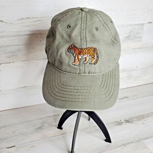 Baton Rouge Zoo Embroidered Tiger Logo Green Baseball Cap OSFM Adjustable Hat